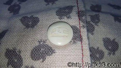 ひよこ柄✕しんかんせんボタン