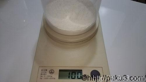 小麦粉(地粉)を100g