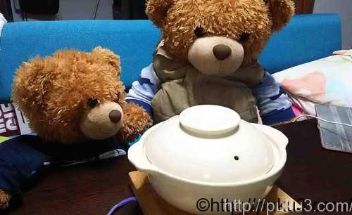 蒸らしの観察中！