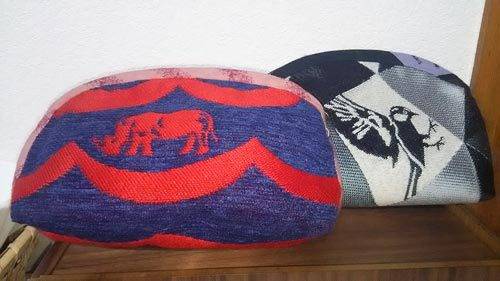 余った生地でポーチが２つ