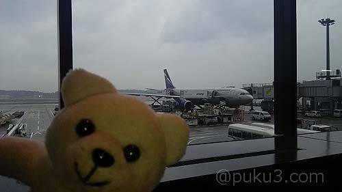 搭乗するエアバスのA300