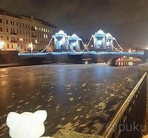 朝のロモノーソフ橋（0805ころ）